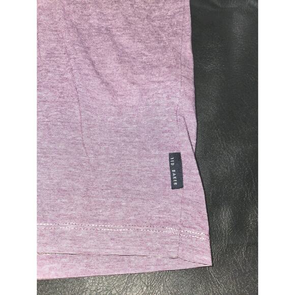 Ted Baker London Polo Shirt Men 3 Purple Pattern Collared Old Money Golf Artsy - Picture 5 of 9